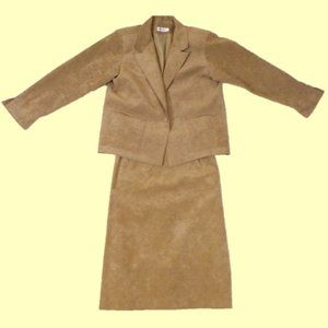 Women's Two-Piece Tan Skirt Suit - Classic Workwear